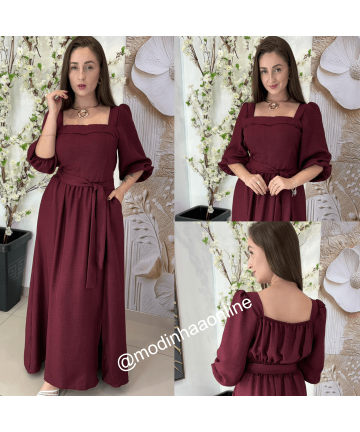 Vestido Samanta Marsala